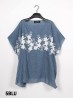 Stitched Flower Design Fashion Flowy Top